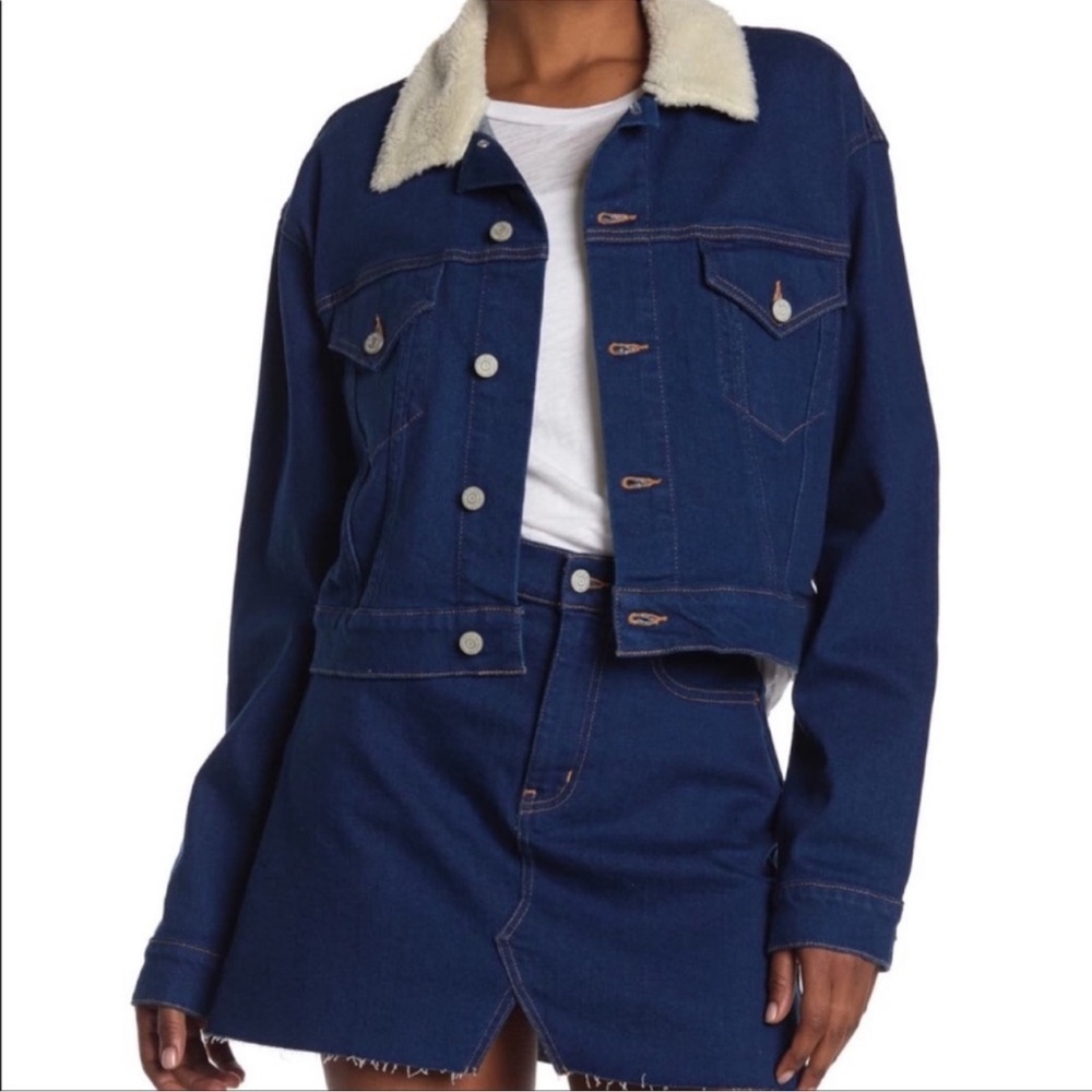 Etica Denim Jean Jacket and Mini Skirt Set NWT Sz Small
